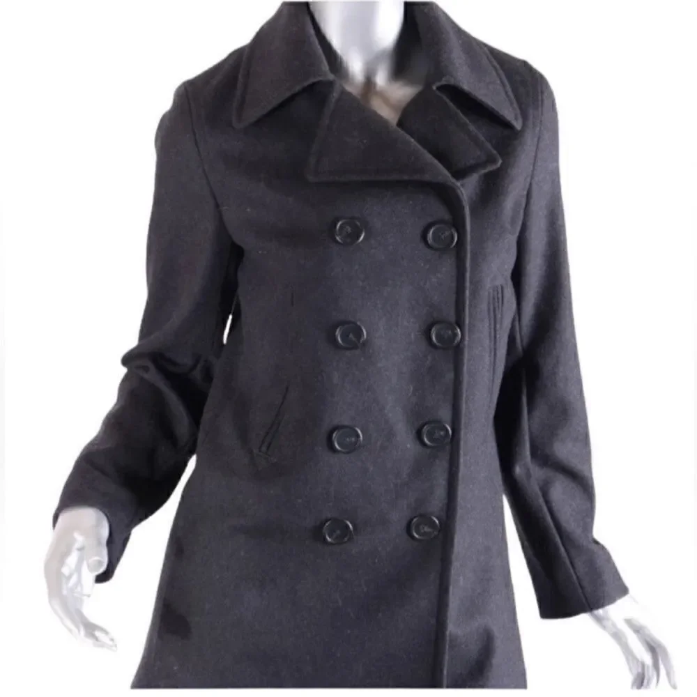 J.Crew Gray Peacoat(Size Small)